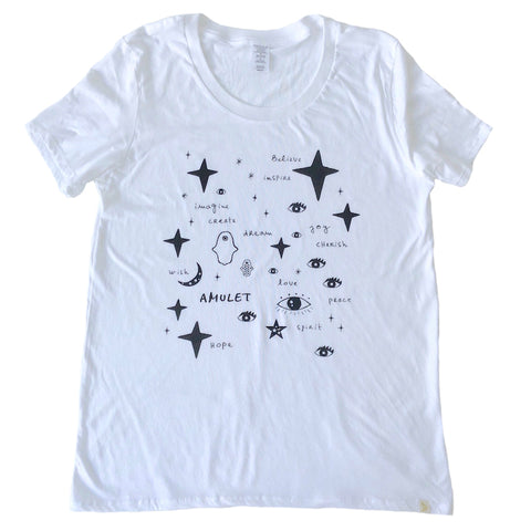 Crew Tee Women - Team Amulet in Black Print
