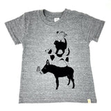 Cosmic Friends Tri Blend Tee in Gray