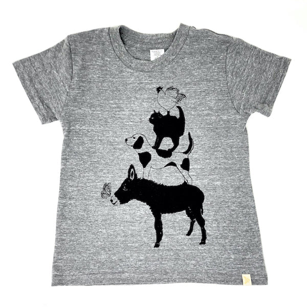 Cosmic Friends Tri Blend Tee in Gray