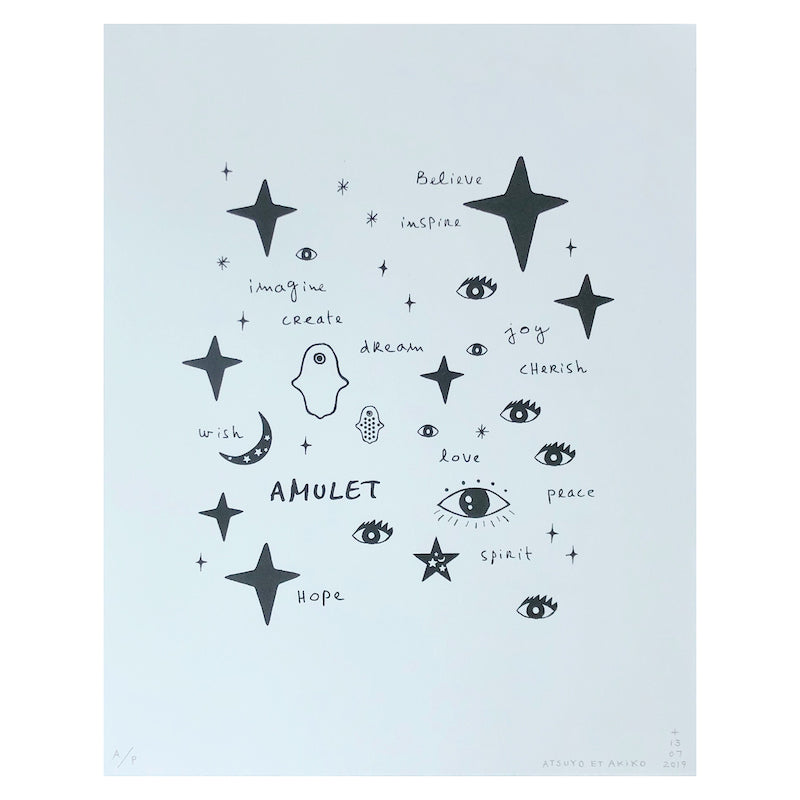 Wall Art - Team Amulet in Black Ink