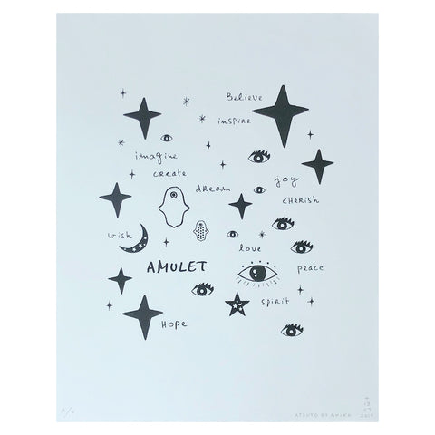 Wall Art - Team Amulet in Black Ink