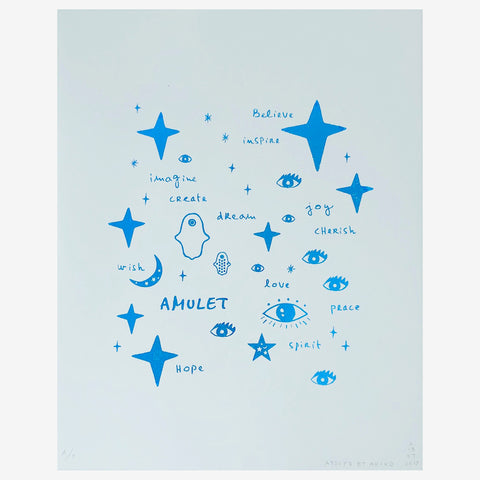 Wall Art - Team Amulet in Blue Foil