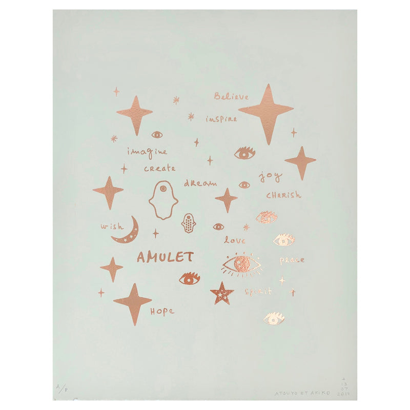 Wall Art - Team Amulet in Rose Gold Foil
