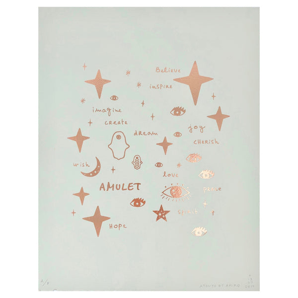 Wall Art - Team Amulet in Rose Gold Foil