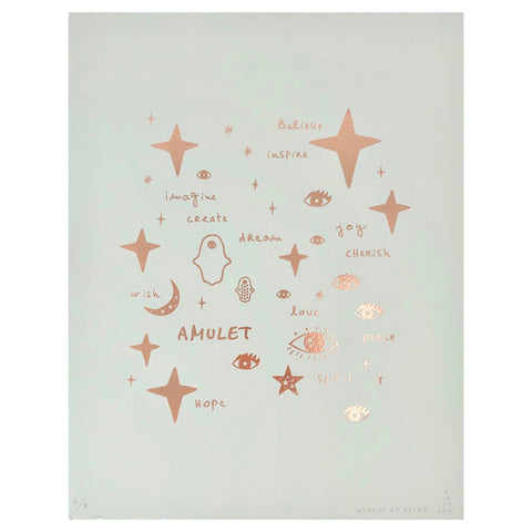 Wall Art - Team Amulet in Rose Gold Foil