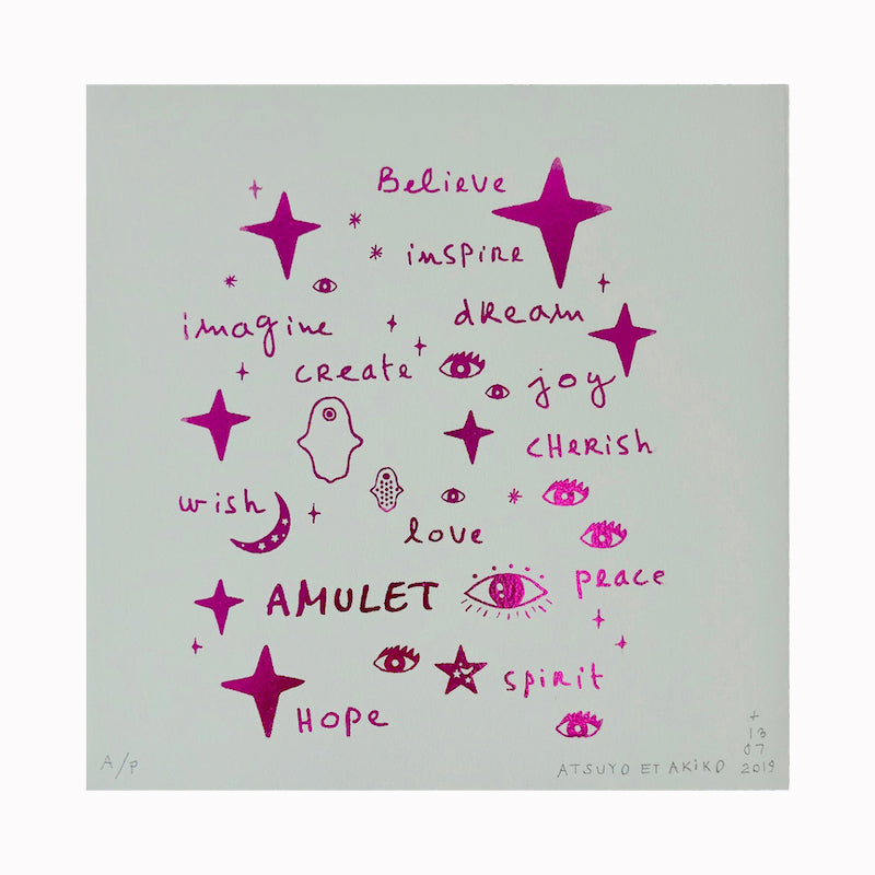 Wall Art - Team Amulet in Pink Foil