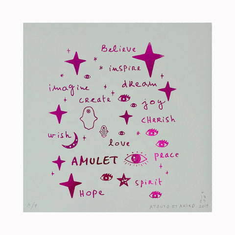 Wall Art - Team Amulet in Pink Foil