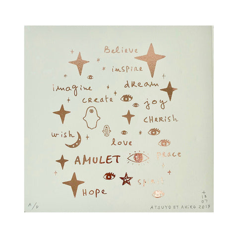 Wall Art - Team Amulet in Rose Gold Foil