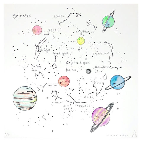 Team Galaxies Wall Art ( hand-colored )