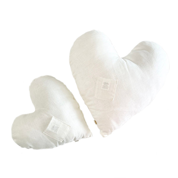 Heart Je t'aime Pillow in Silver