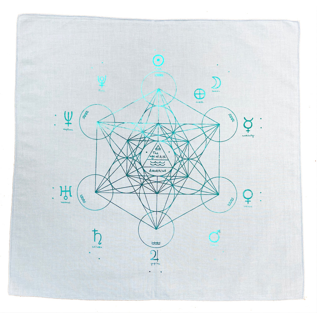 Metatron's Cube - Energy Kit - Blue with Blue foil print