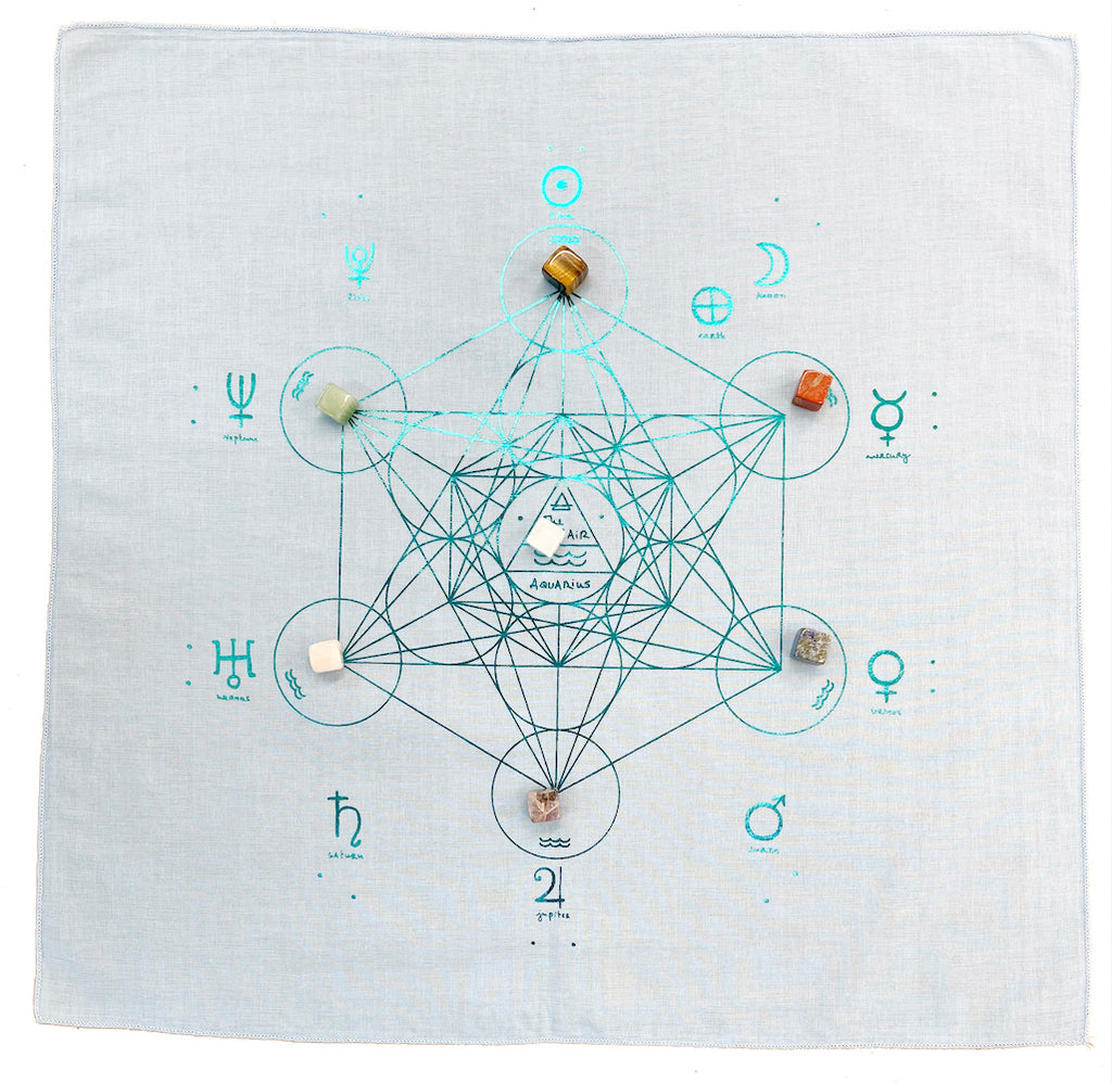 Metatron's Cube - Energy Kit - Blue with Blue foil print