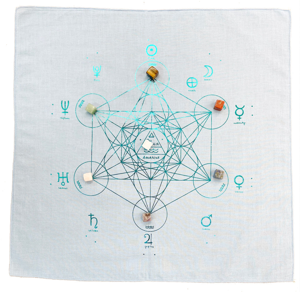 Metatron's Cube - Energy Kit - Blue with Blue foil print