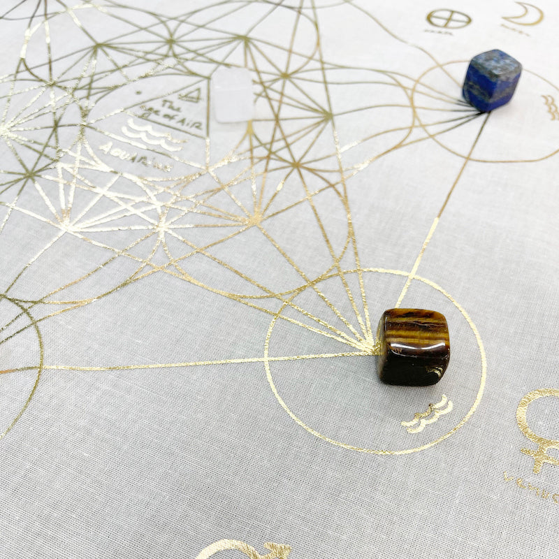 Metatron's Cube - Energy Kit - Natural with Gold foil print