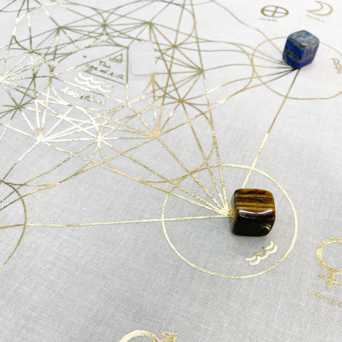 Metatron's Cube - Energy Kit - Natural with Gold foil print
