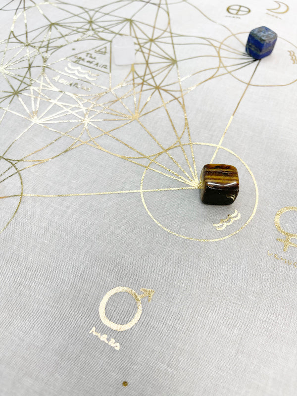 Metatron's Cube - Energy Kit - Natural with Gold foil print