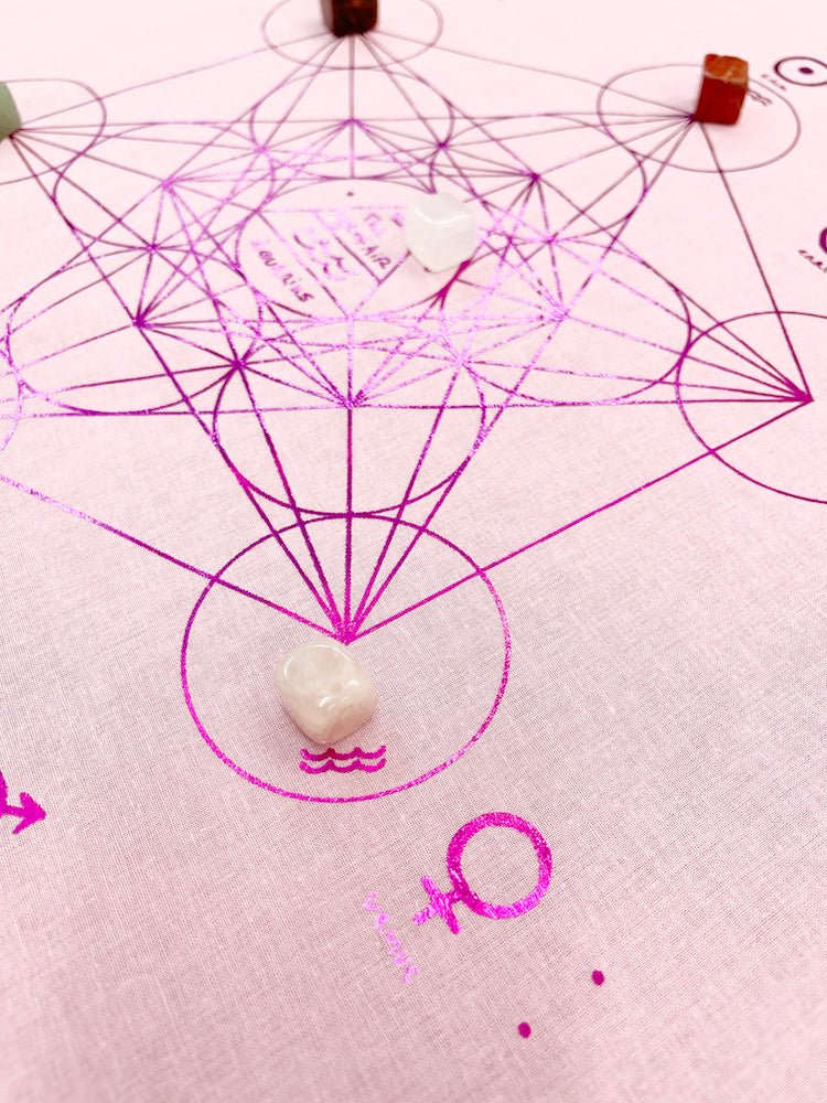 Metatron's Cube - Energy Kit - Pink with Pink foil print