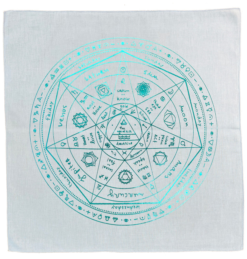 The Wheel of Chakra Healing Kit - Blue in Blue foil print