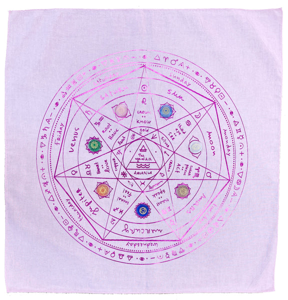 The Wheel of Chakra Healing Kit - Pink with Pink foil print
