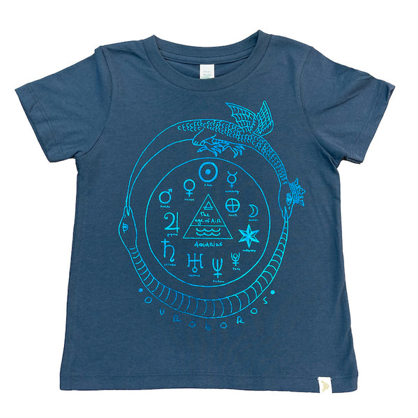 Ouroboros Crew Tee in Blue Foil