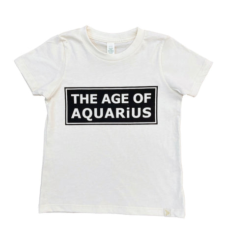 The Age of Aquarius  Crew Tee in Natural/Black
