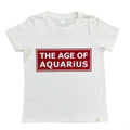The Age of Aquarius  Crew Tee in Natural/Red