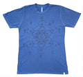 Unisex Pigment Dye Tee - Metatron's Cube in Royal