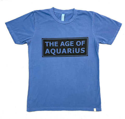 Unisex Pigment Dye Tee - The Age of Aquarius in Royal