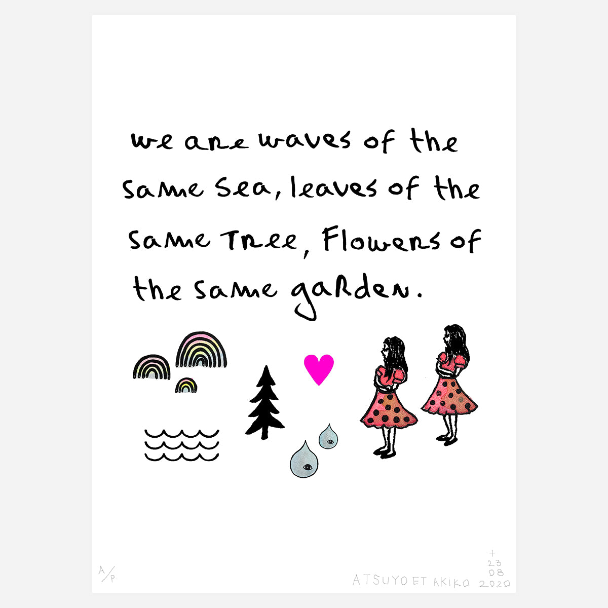 Flower of the same Garden Wall Art ( hand-colored )