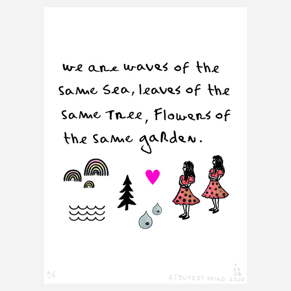 Flower of the same Garden Wall Art ( hand-colored )