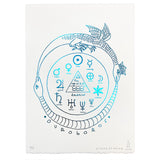 Ouroboros Wall Art in Blue Foil