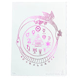Ouroboros Wall Art in Pink Foil
