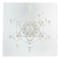 Metatron's Cube Wall Art in Gold Foil