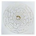 The Wheel of Astrology Wall Art in Gold Foil
