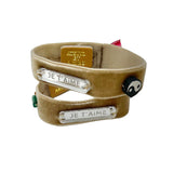 Je t'aime Rainbow Bracelet in Brown