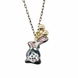 Rabbit with card Necklace