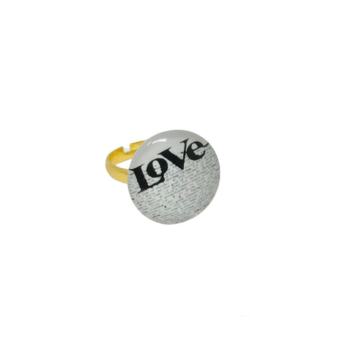 Love + Peace Ring (set of 2)