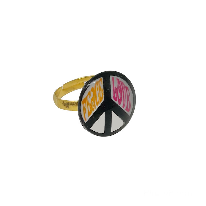 Love + Peace Ring (set of 2)