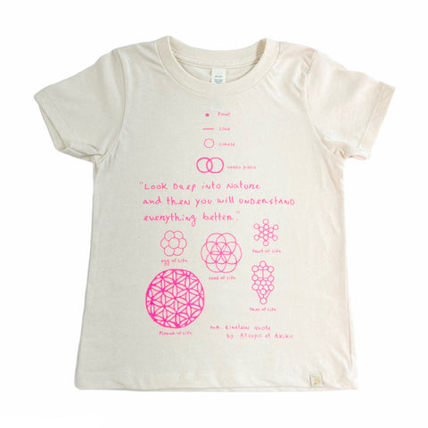 Nature of Life Crew Tee in Pink Print