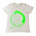 Learn, Live, Hope Crew Tee in Natural with Green Print