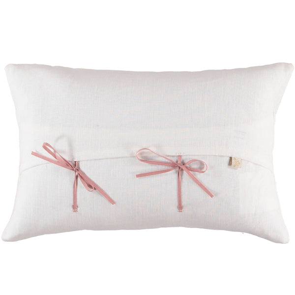 CUSHiON - LETTER - BONNE NUiT GRAY ON MiLKY WHiTE