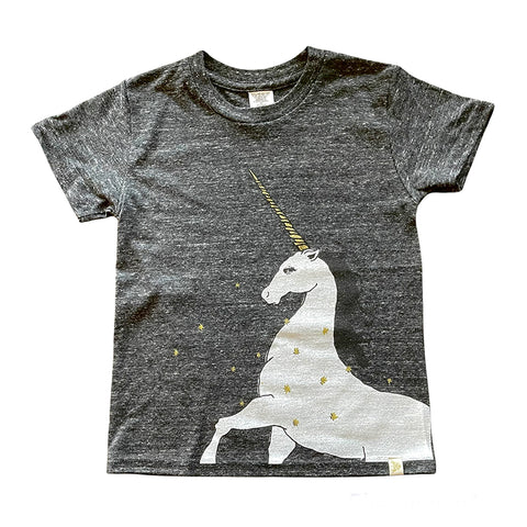 Cosmic Unicorn Tri Blend Tee in Black