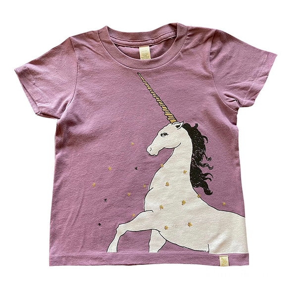 Cosmic Unicorn Crew Tee in Purple