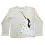 Lara Long Sleeve Tee - Cosmic Unicorn in Cream
