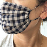 Cotton Face Mask - Gingham - Adult size