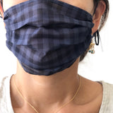 Cotton Face Mask - Gingham - Adult size