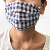 Cotton Face Mask - Gingham - Adult size