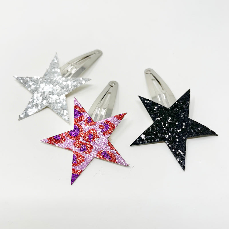 Three Hair Pin Set - Silver/Black