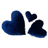 Le Heart Velvet Pillow - Navy