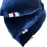 Le Heart Velvet Pillow - Navy